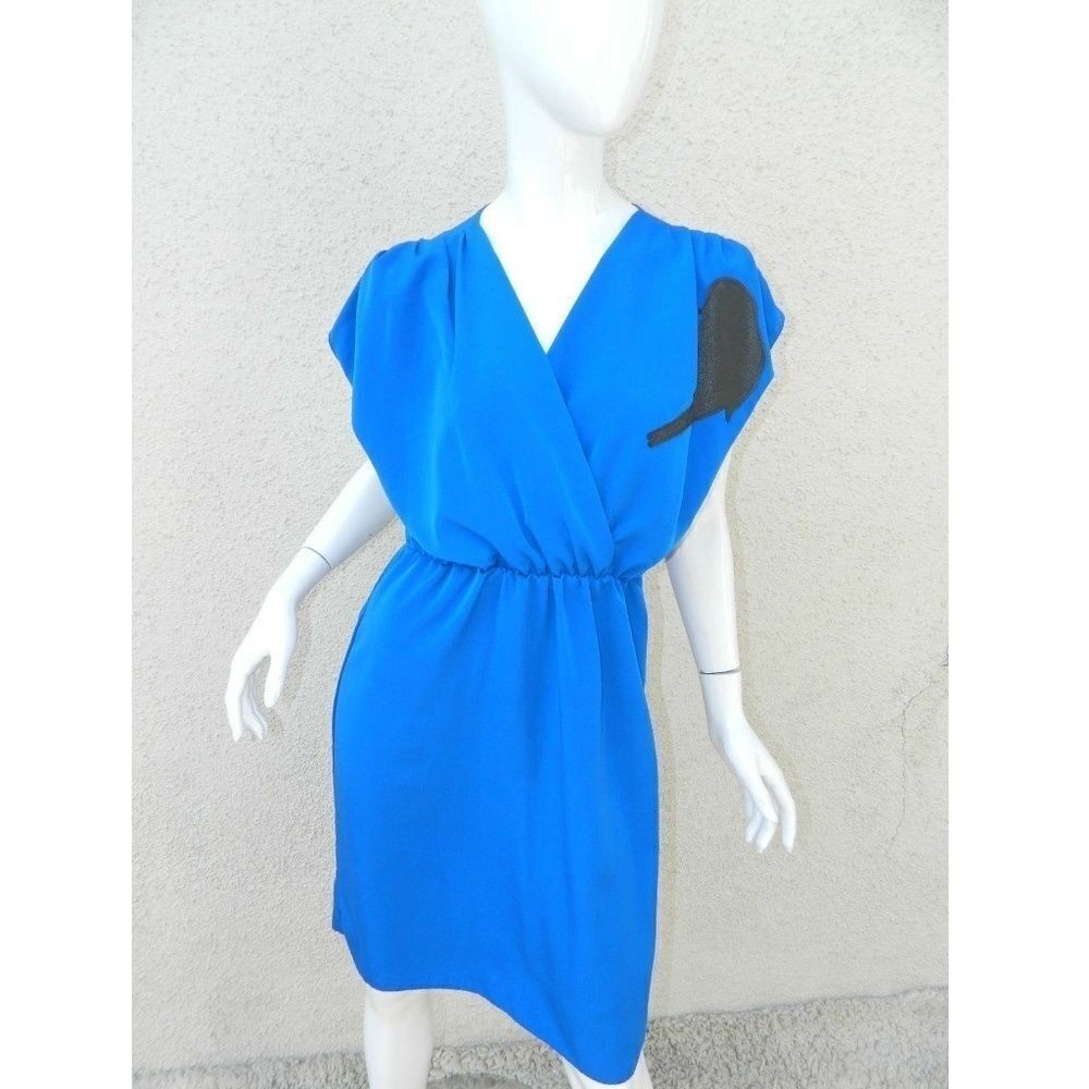 ‎Johann Women Silky Bird Faux Dress Size M/L